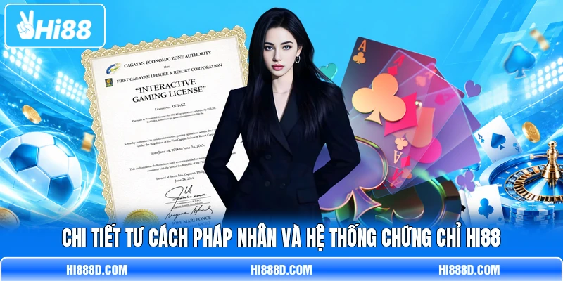 Chi tiết tư cách pháp nhân và hệ thống chứng chỉ HI88