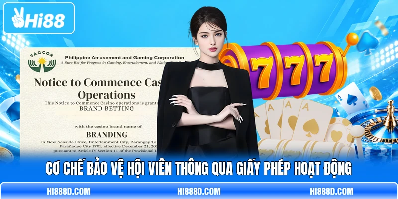 Cơ chế bảo vệ hội viên thông qua giấy phép hoạt động
