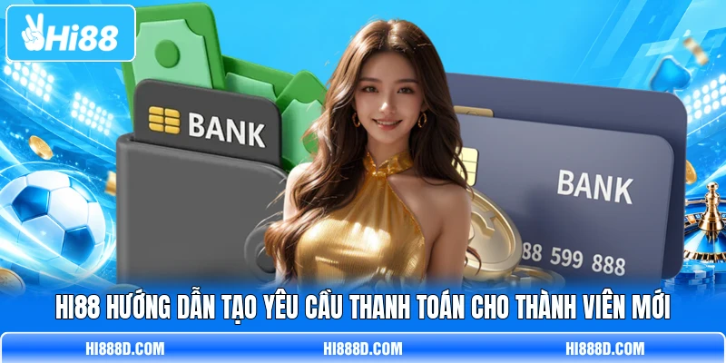 HI88 hướng dẫn tạo yêu cầu thanh toán cho thành viên mới