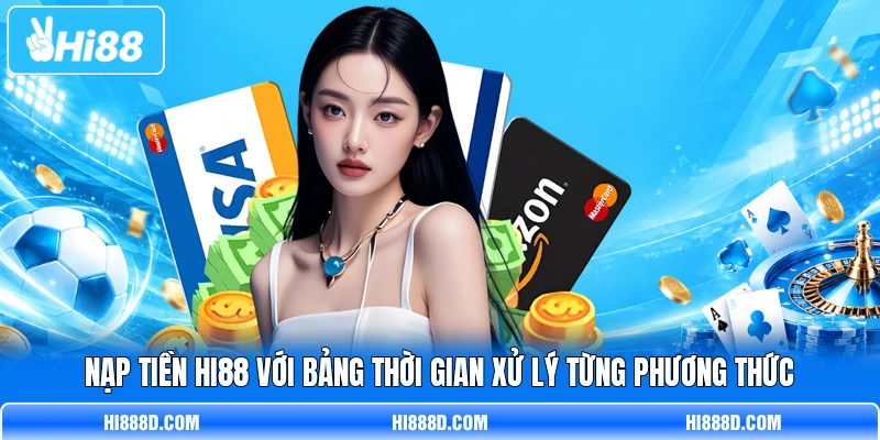 Nạp tiền HI88 với bảng thời gian xử lý từng phương thức